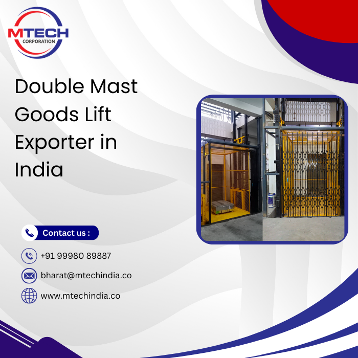 Double Mast Goods Lift Exporter in India