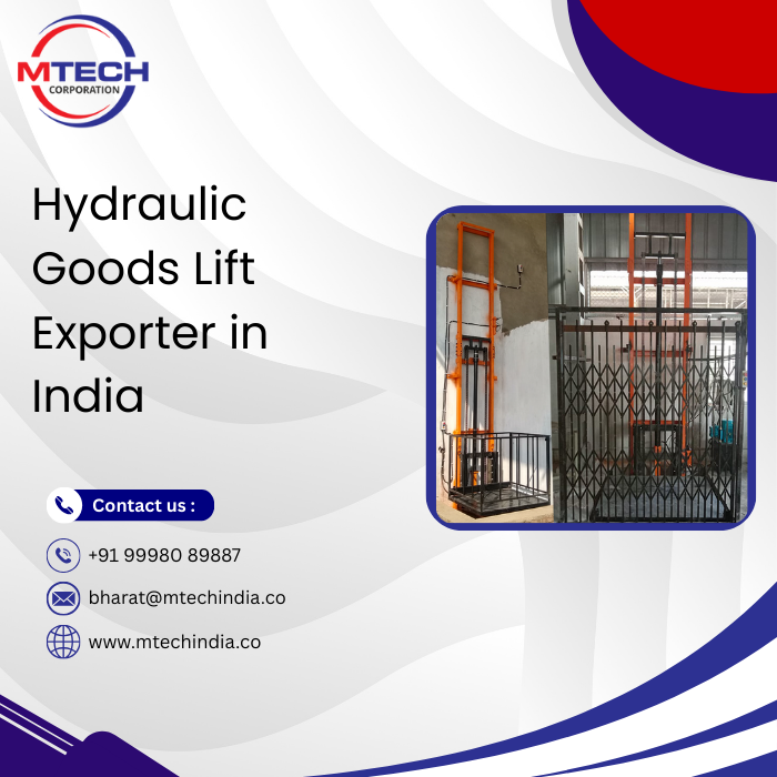 Hydraulic Goods Lift Exporter in India