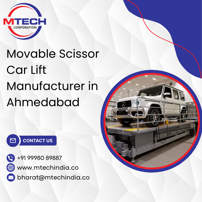 Movable Scissor Car Lift Manufacturer in Ahmedabad