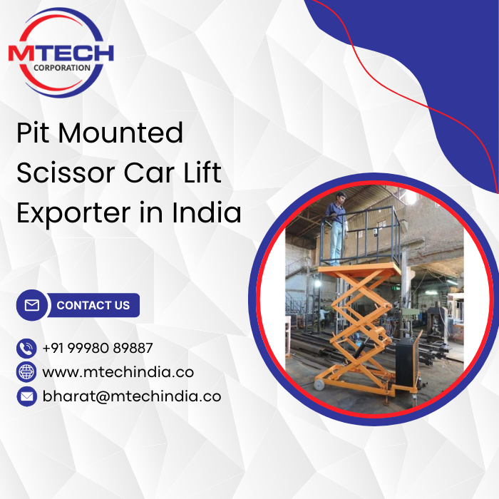 Pit Mounted Scissor Car Lift Exporter in India