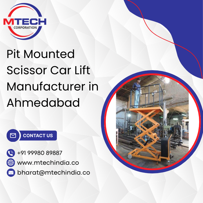 Pit Mounted Scissor Car Lift Manufacturer in Ahmedabad